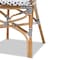 Baxton Studio Naila Classic French Black and White Plastic and Natural Brown Rattan 5-Piece Dining Set 210-12697-12699 - alternate 8